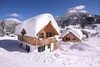 Sammelanfragen © Gerhard Wolkersdorfer Holzhäuser mit dicken Schneeschichten im Winter in den Bergen