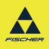 Fischer-Sports Fischer Logo mit drei schwarzen Dreiecken auf gelbem Hintergrund